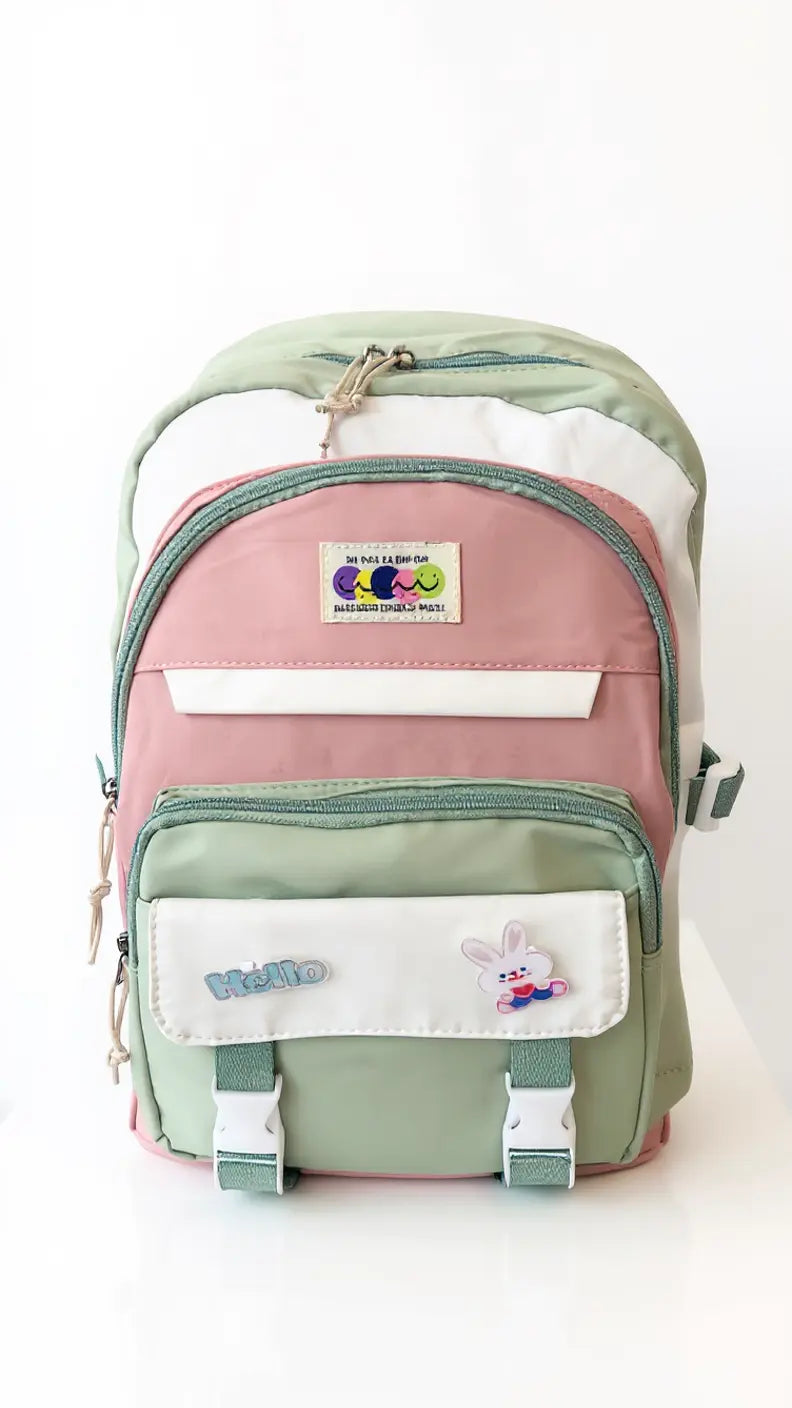 Sac à dos scolaire pour filles – Couleurs pastel & plein de poches !