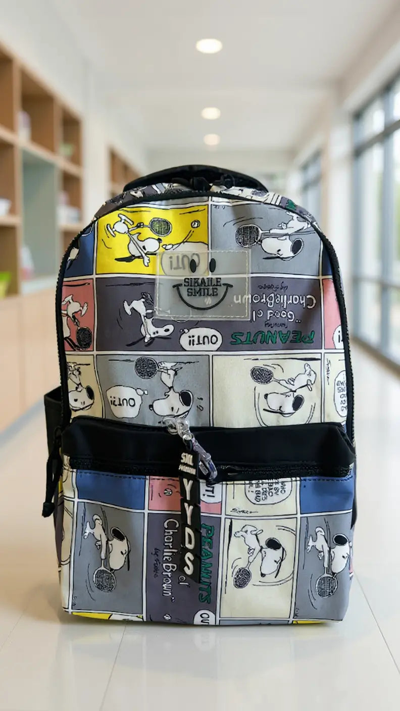 Sac à dos scolaire multifonction avec motifs Snoopy Pour Elle