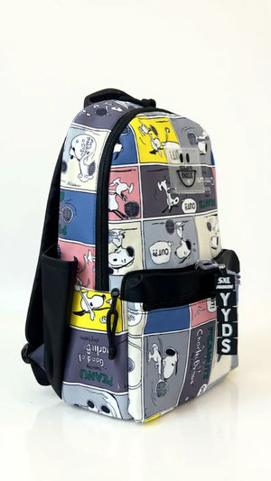 Sac à dos scolaire multifonction avec motifs Snoopy Pour Elle