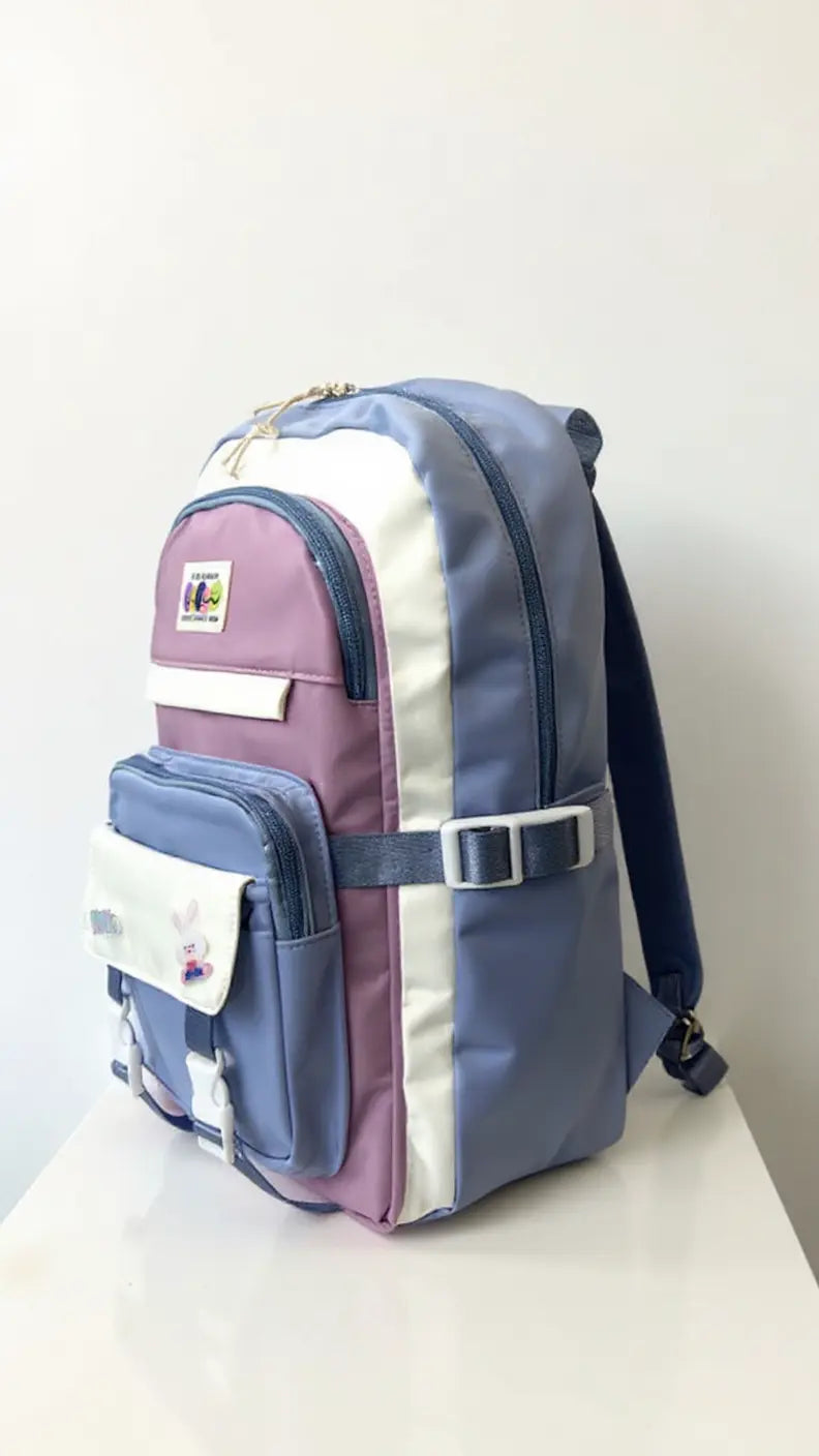 Sac à dos scolaire pour filles – Couleurs pastel & plein de poches !