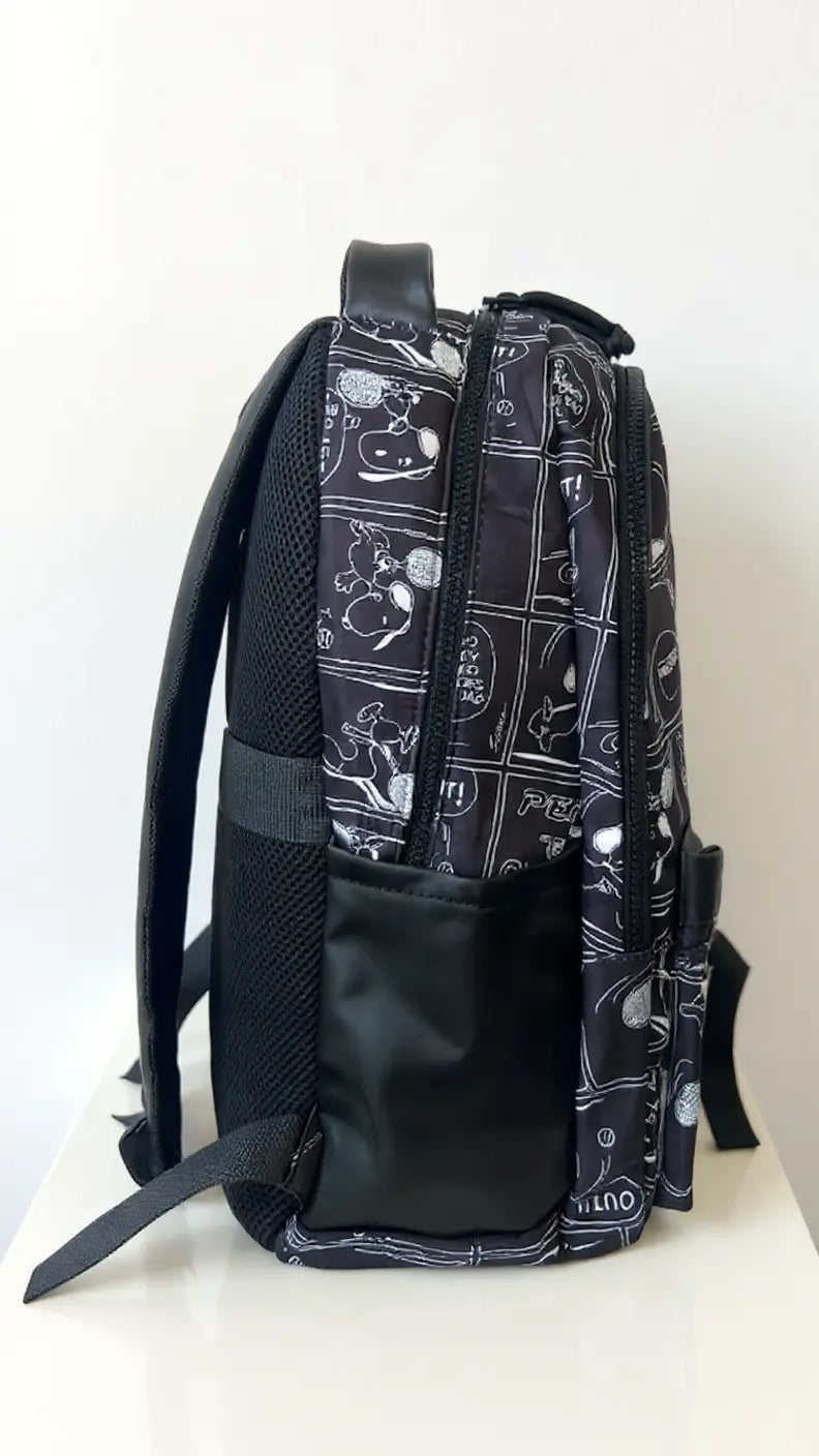 Sac à dos scolaire multifonction avec motifs Snoopy Pour Elle