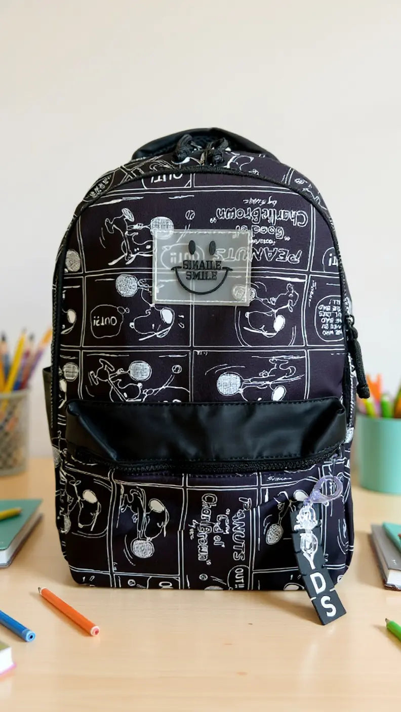 Sac à dos scolaire multifonction avec motifs Snoopy Pour Elle