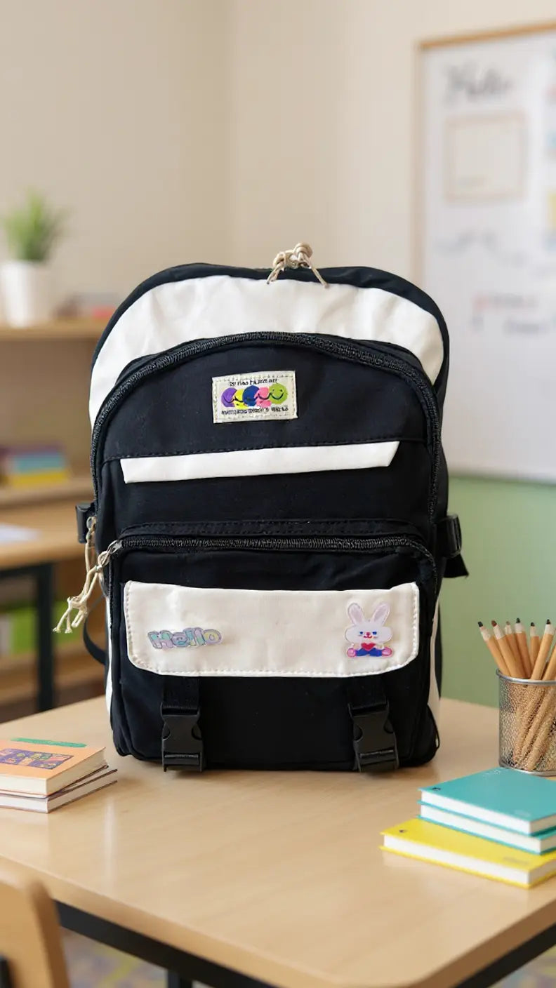 Sac à dos scolaire pour filles – Couleurs pastel & plein de poches !