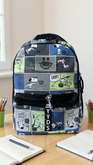 Sac à dos scolaire multifonction avec motifs Snoopy Pour Elle