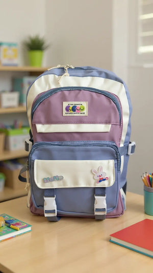 Sac à dos scolaire pour filles en couleurs pastel – à multiples poches Pour Elle