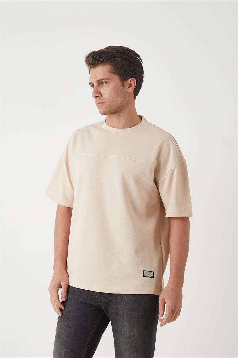 T-Shirt Homme Oversize à Empiècements Modernes