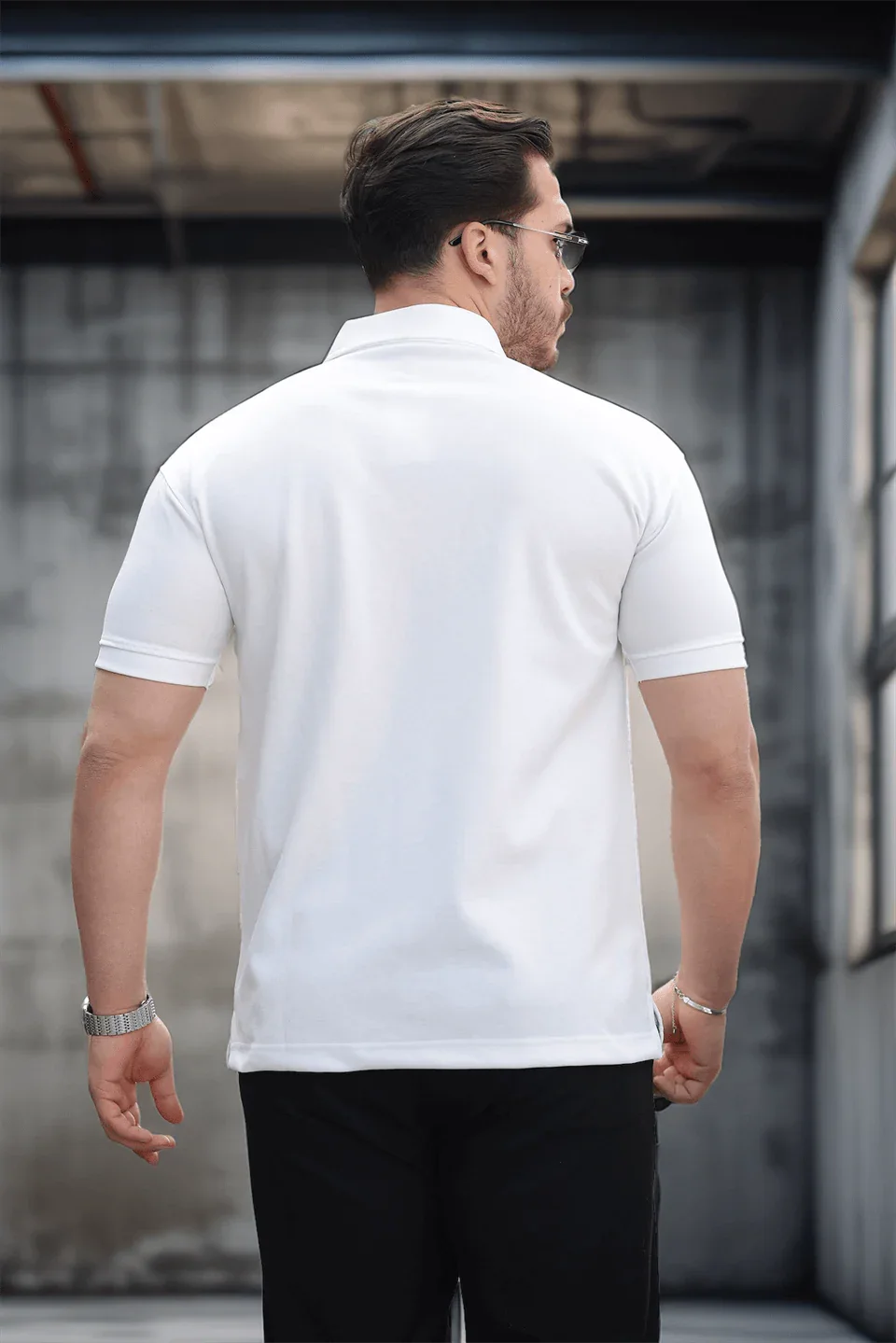 t‑shirt homme demi‑zip poche premium - Justyol