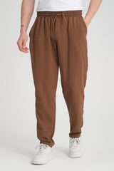 <tc>Pantalon en tissu aerobin à coupe baggy.</tc>