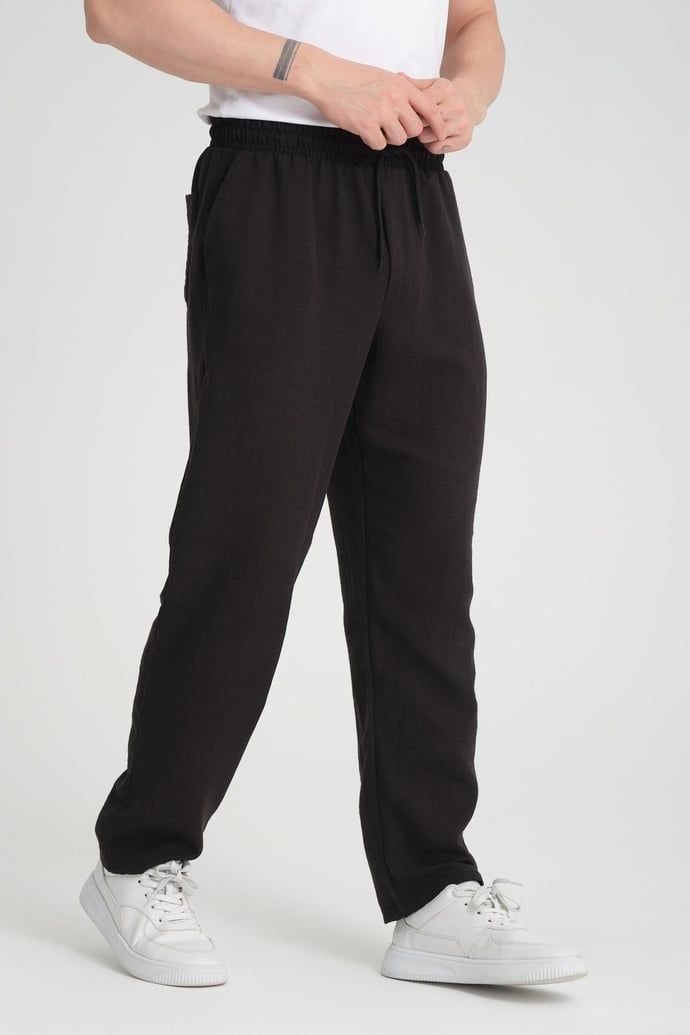 Pantalon homme baggy en lin aerobin léger