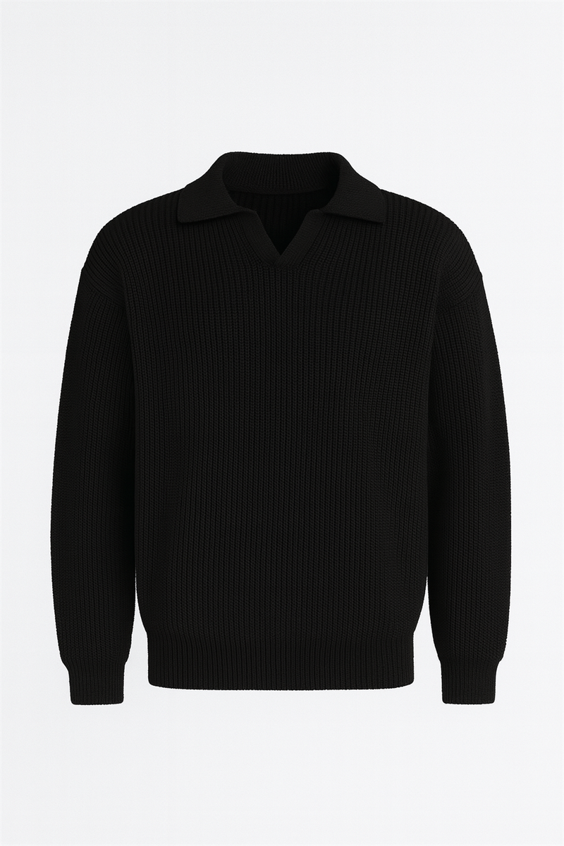 Pull Homme Joris Polo en Maille Selanik Oversize