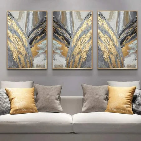 tableau decoratif en toile gris
