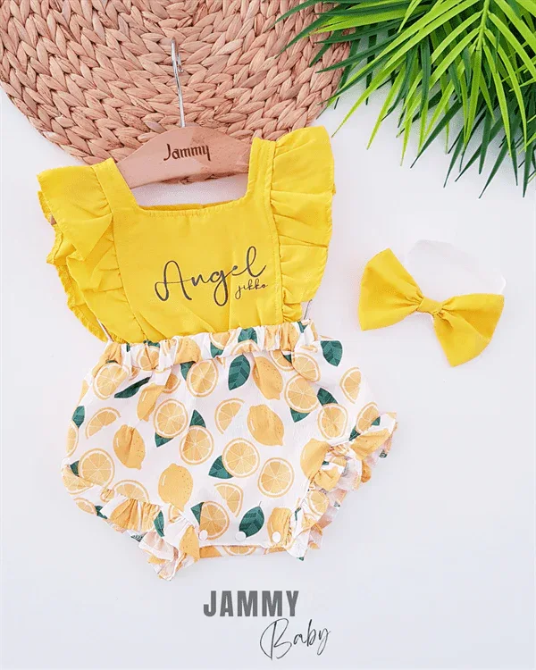Ensemble bébé fille 3 pièces – Blouse, short et bandeau