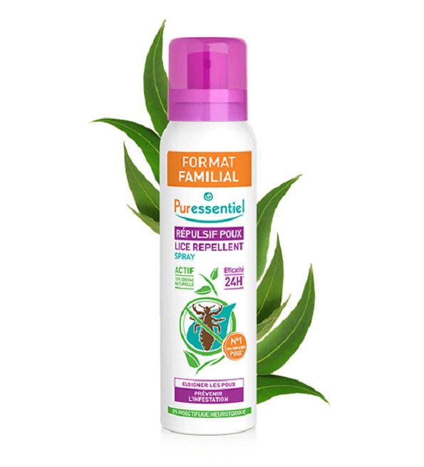 بريسينتيال Puressentiel بخاخ طارد للقمل حماية 24 ساعة – 200 مل (حجم عائلي) 