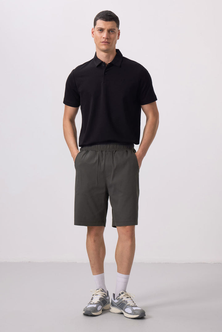 Short pour homme en chino léger et légèrement extensible, coupe standard - 81290