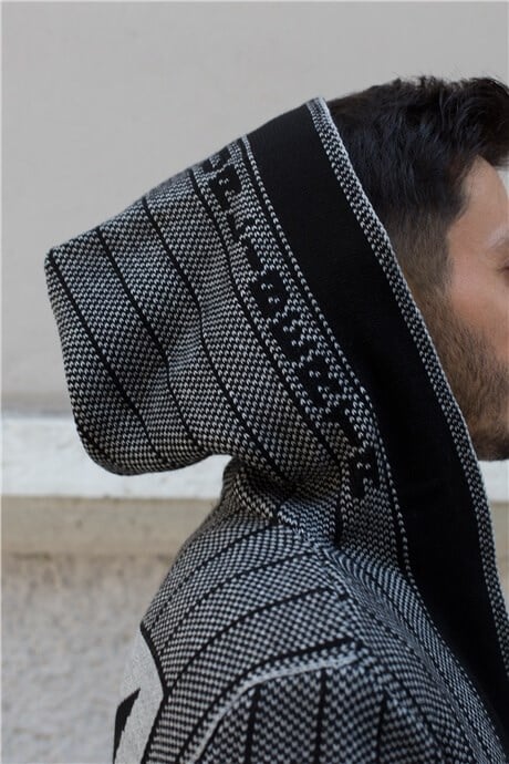 Poncho cardigan à manches décorées pour homme - Justyol