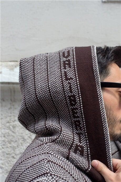 <tc>كارديجان رجالي تريكو كاجوال مزود بغطاء للراس وجيوب</tc>