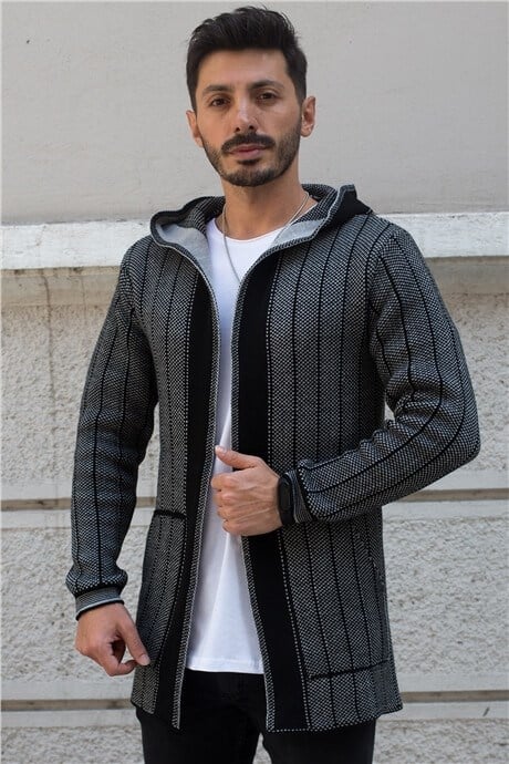 Poncho cardigan à manches décorées pour homme - Justyol