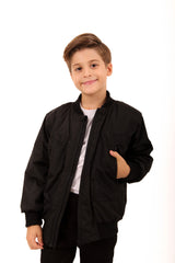 <tc>Veste bomber garçon avec écusson</tc>