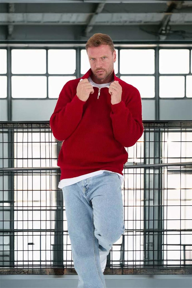 Pull Homme Nolan Maille Selanik Demi-Zip Oversize
