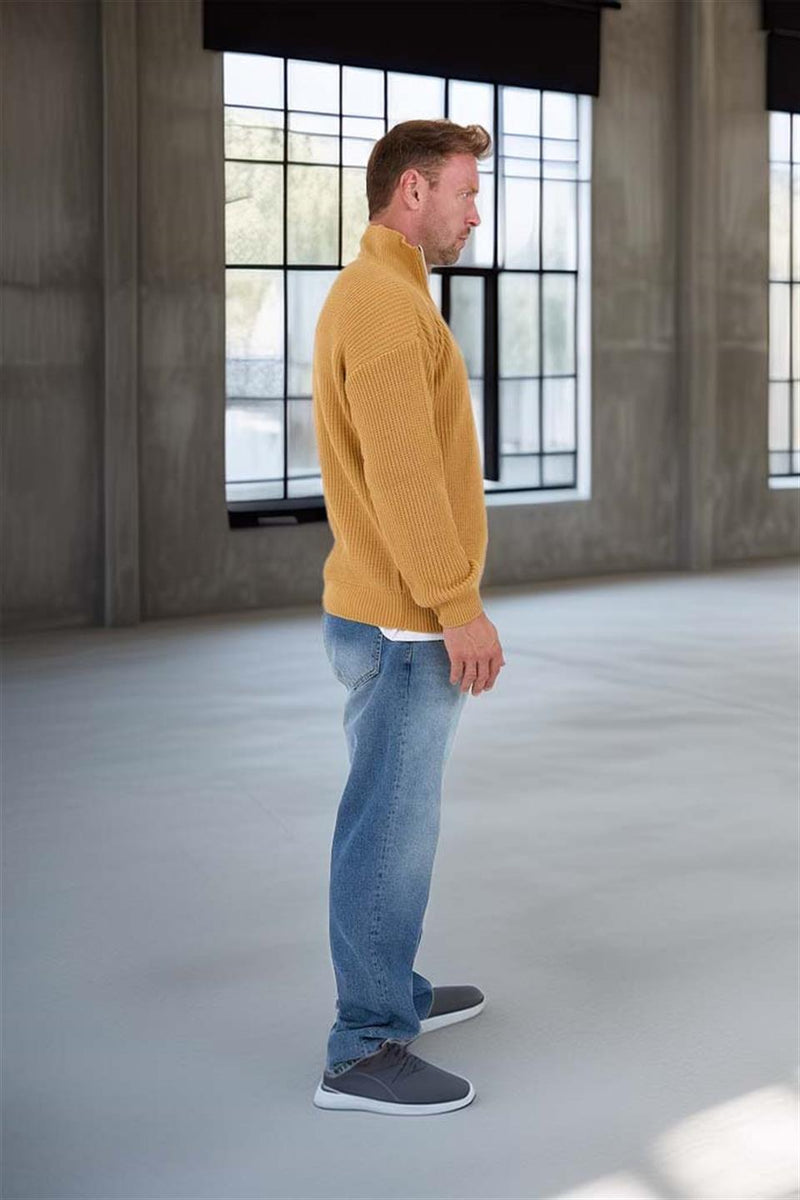 Pull Homme Nolan Maille Selanik Demi-Zip Oversize