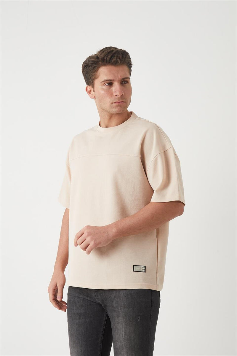 T-Shirt Homme Oversize à Empiècements Modernes