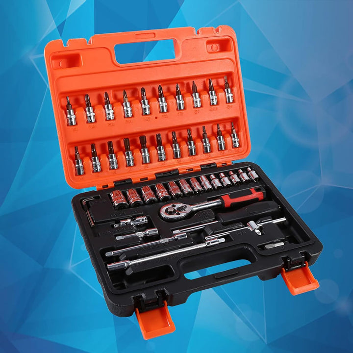 Coffret d’Outils à Cliquet avec Douilles et Embouts CR-V