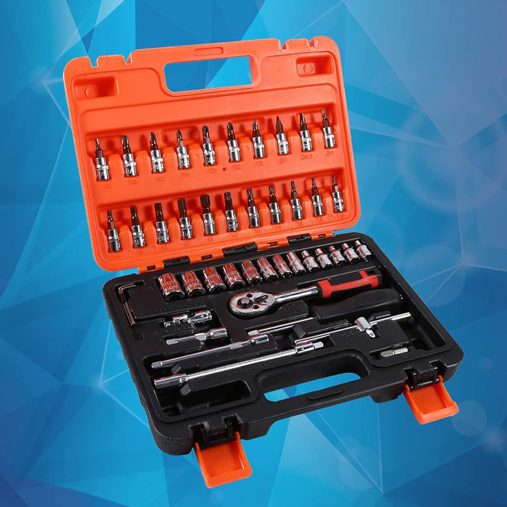 Coffret d’Outils à Cliquet avec Douilles et Embouts CR-V