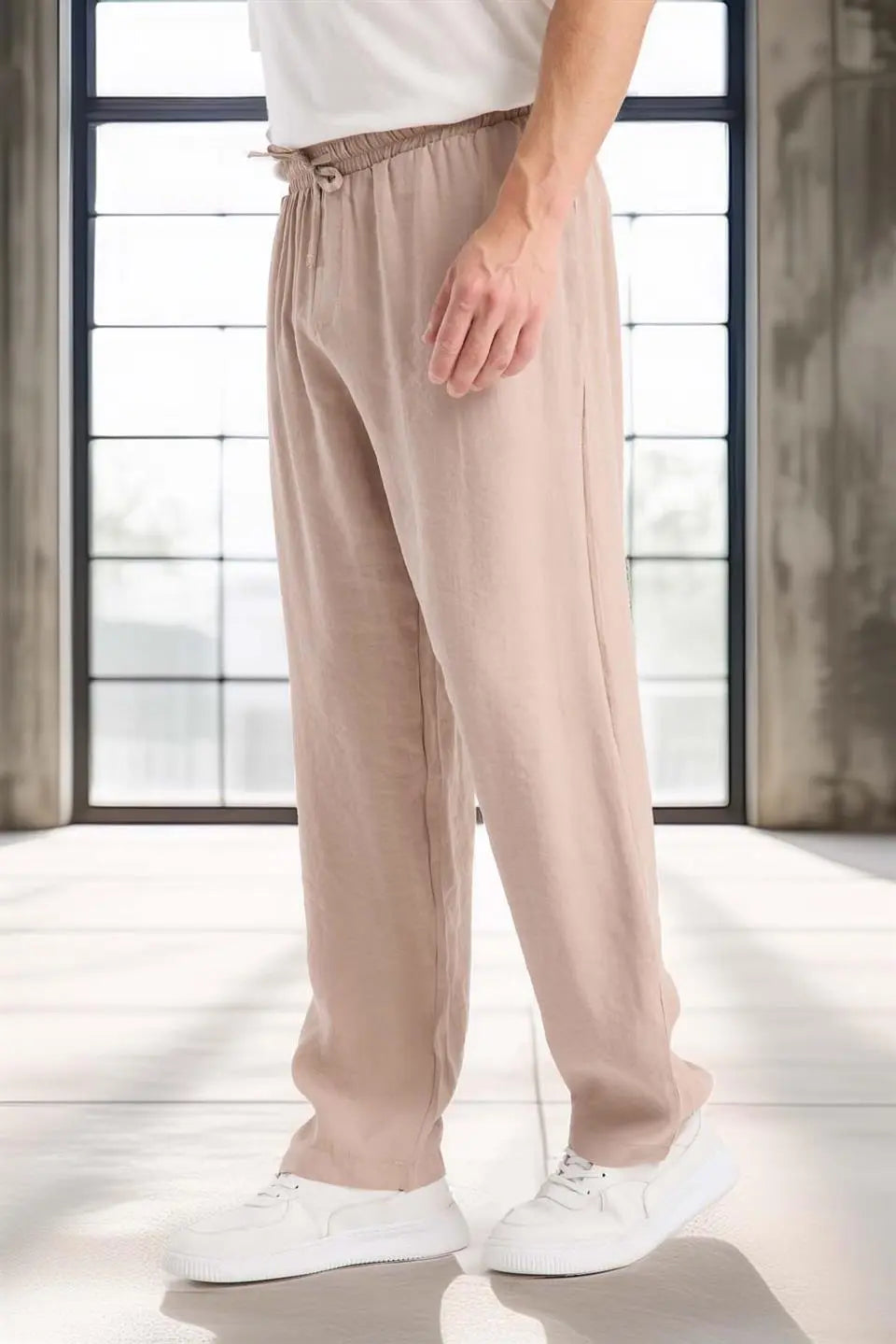 modal kumaş rahat kalip düz paça jogger erkek pantolon - Justyol
