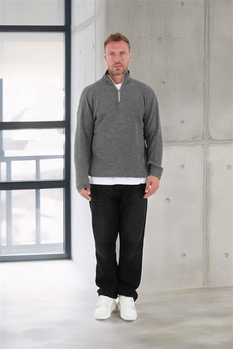 Pull Homme Nolan Maille Selanik Demi-Zip Oversize