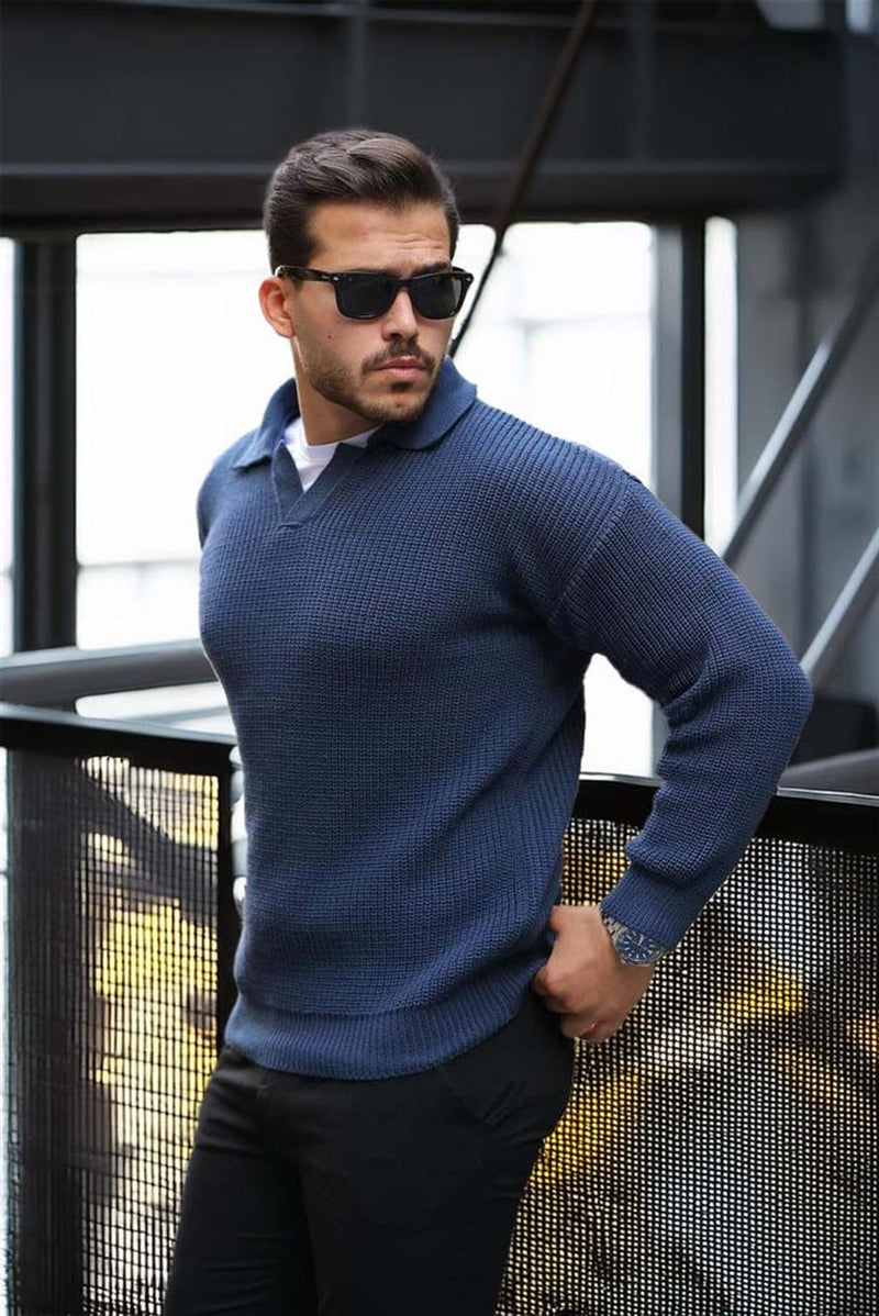 Pull Homme Joris Polo en Maille Selanik Oversize