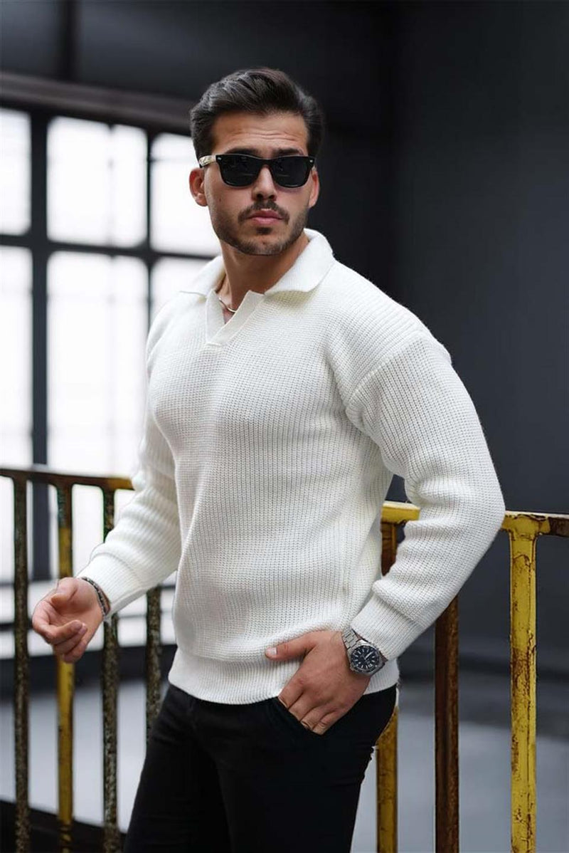 Pull Homme Joris Polo en Maille Selanik Oversize
