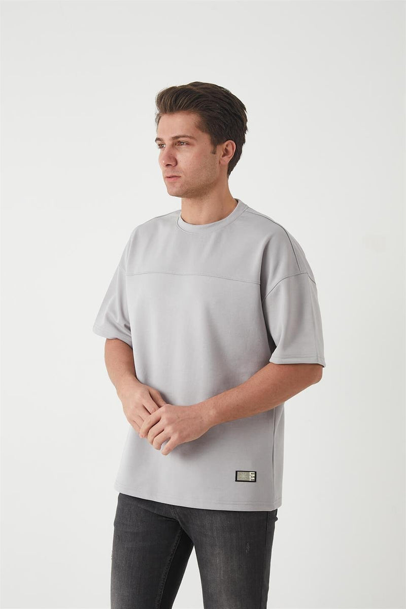 T-Shirt Homme Oversize à Empiècements Modernes
