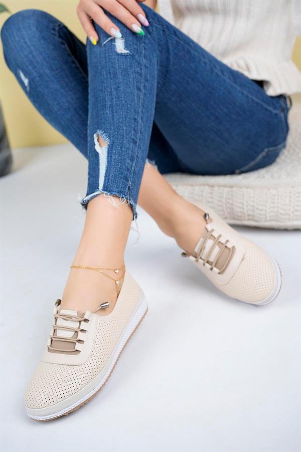 Ballerines Orthopédiques Femme Perforées à Lacets – Confort Quotidien
