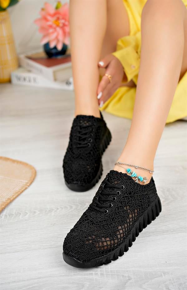 Baskets femme motif tressé Aymood