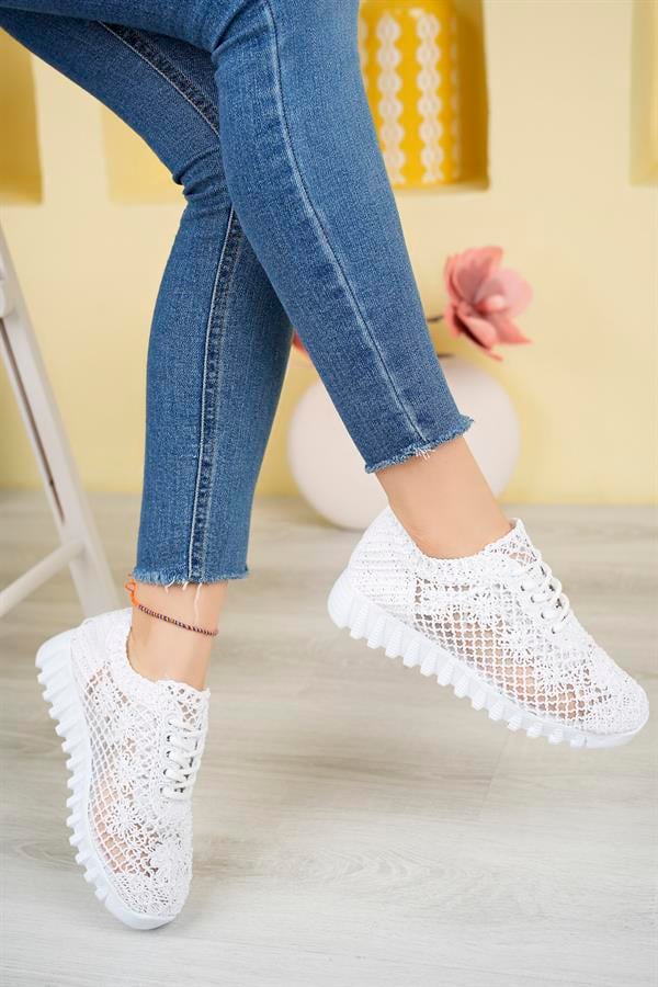 Baskets femme motif tressé Aymood