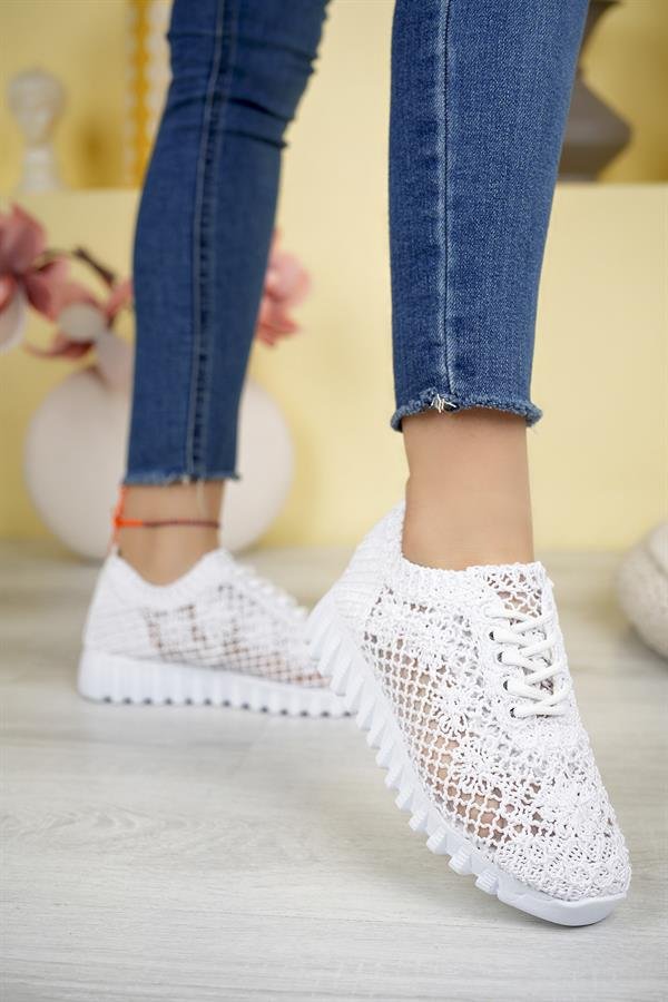 Baskets femme motif tressé Aymood