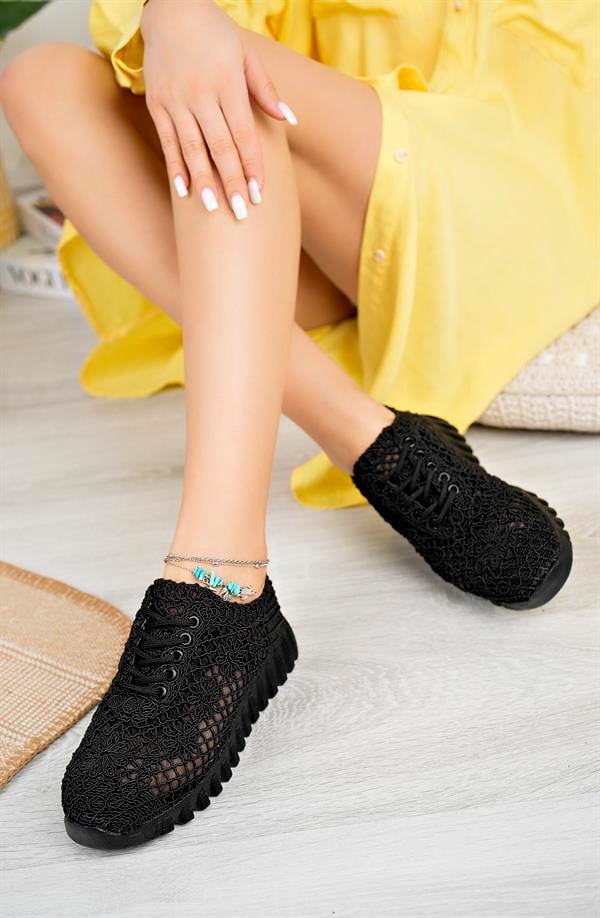 Baskets femme motif tressé Aymood