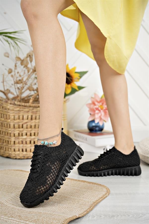 Baskets femme motif tressé Aymood