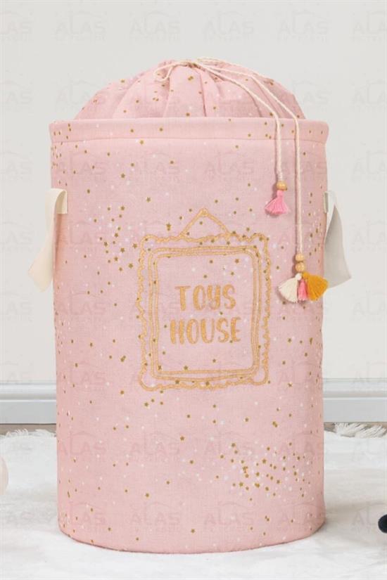 <tc>"Panier à jouets et à linge rond pour bébé avec poignées"4o mini</tc>