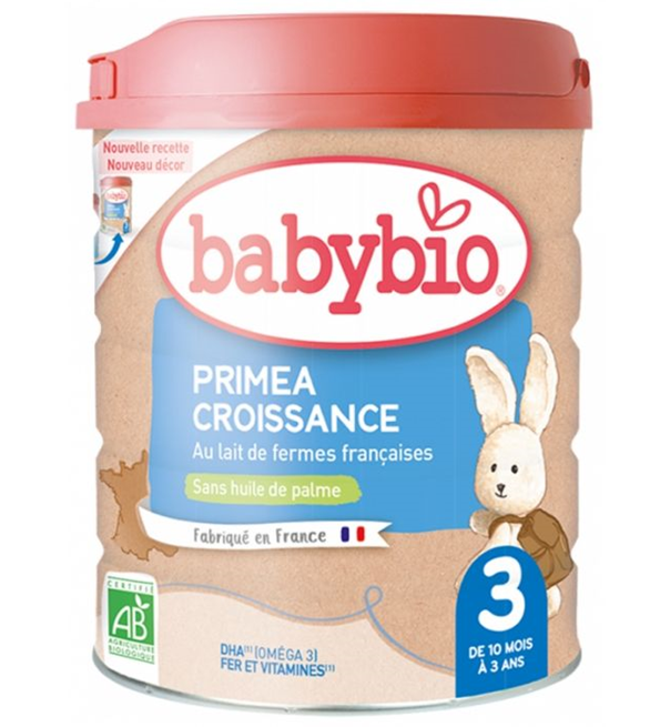 BABYBIO Lait 3ème âge Boîtes Lait infantile 800g Primea 3 Croissance 800G
