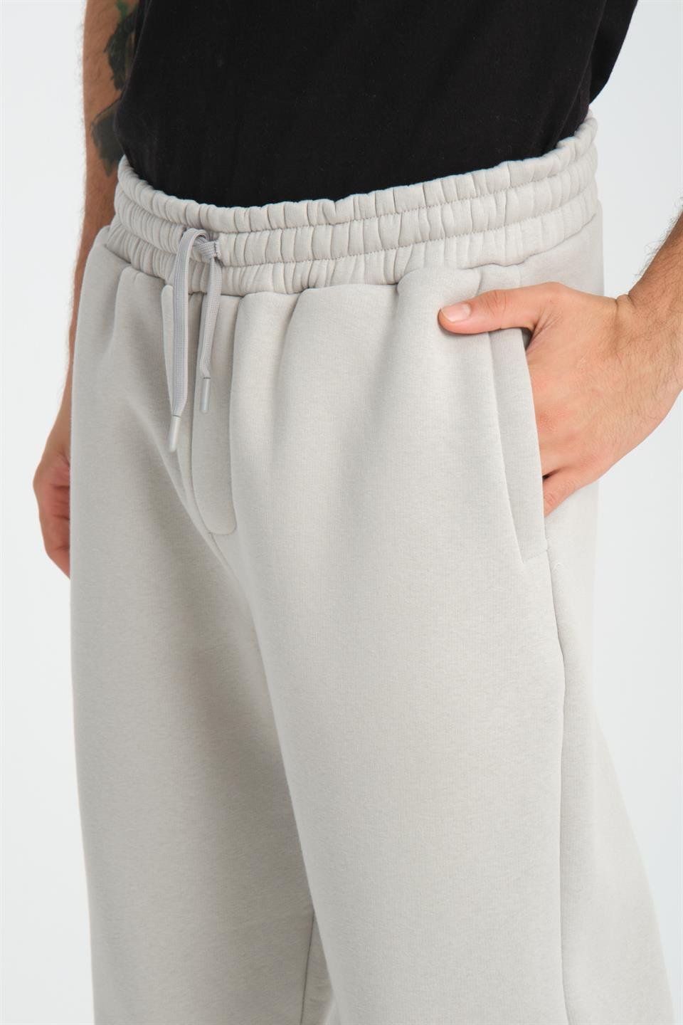 <tc>Pantalon de jogging pour homme à coupe baggy en tissu 3 fils brossé</tc>