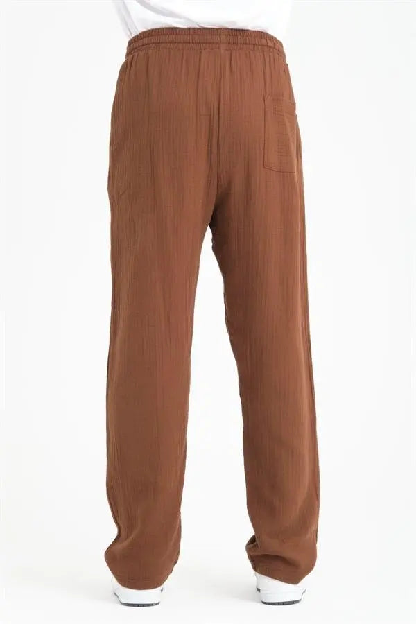 hafif ve rahat müslin baggy erkek pantolon - Justyol