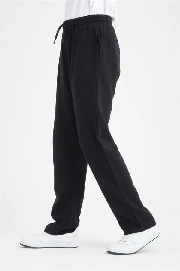 hafif ve rahat müslin baggy erkek pantolon - Justyol