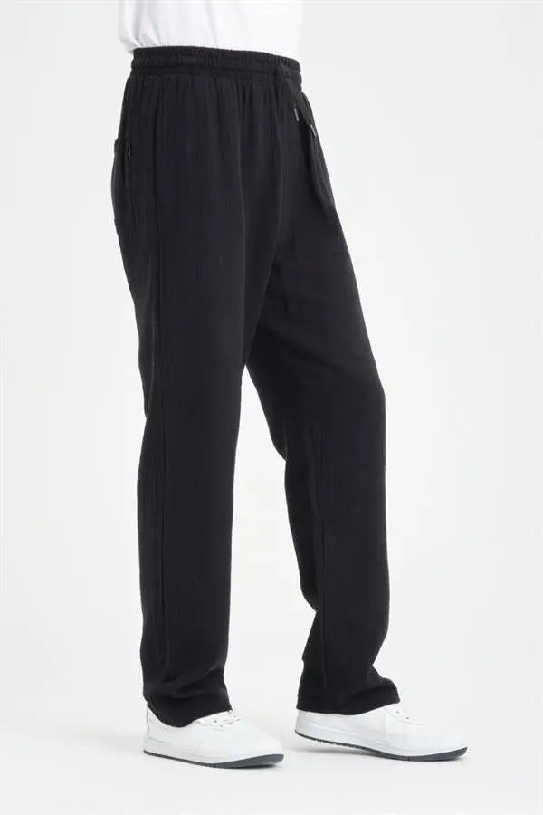 hafif ve rahat müslin baggy erkek pantolon - Justyol