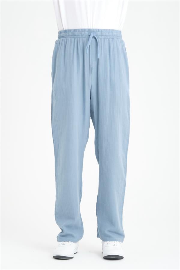 Baggy Kalıp Müslin Kumaş Pantolon - Justyol
