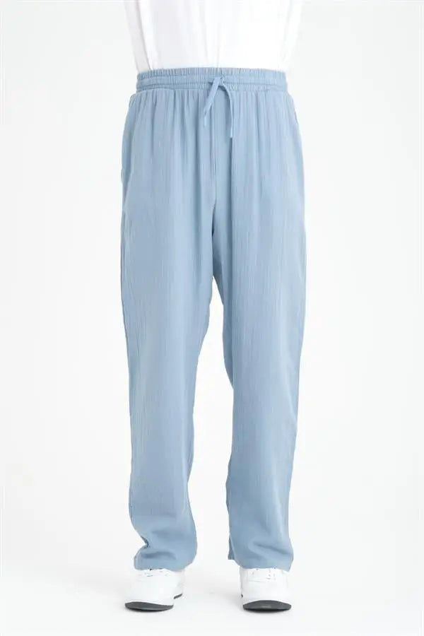 hafif ve rahat müslin baggy erkek pantolon - Justyol