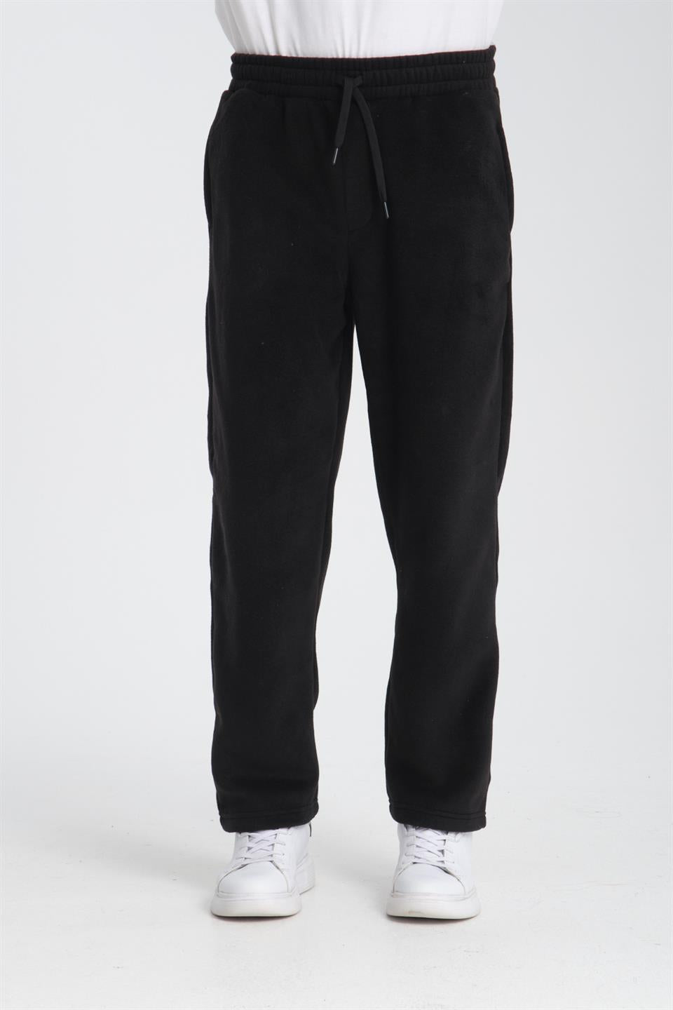 baggy kalip polar kumaş jogger pantolon