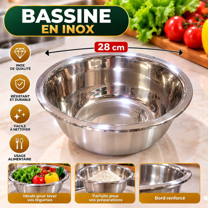 BASSINE INOX 28CM