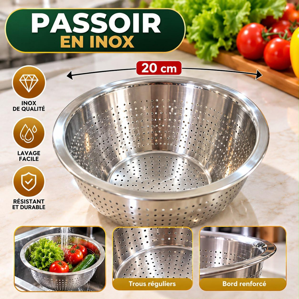 BASSINE PERFORE 20CM