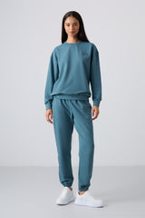 <tc>Ensemble de survêtement femme oversize à col rond avec chevilles élastiques - 95287</tc>